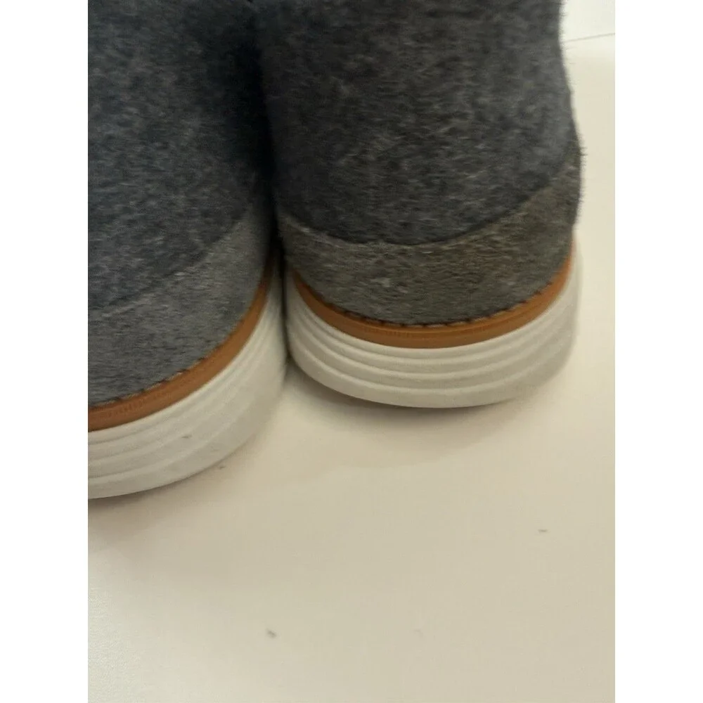 L.L.Bean Downeast Slip-Ons Men's Slippers Size 12 Gray Wool Lined Shoes 522894